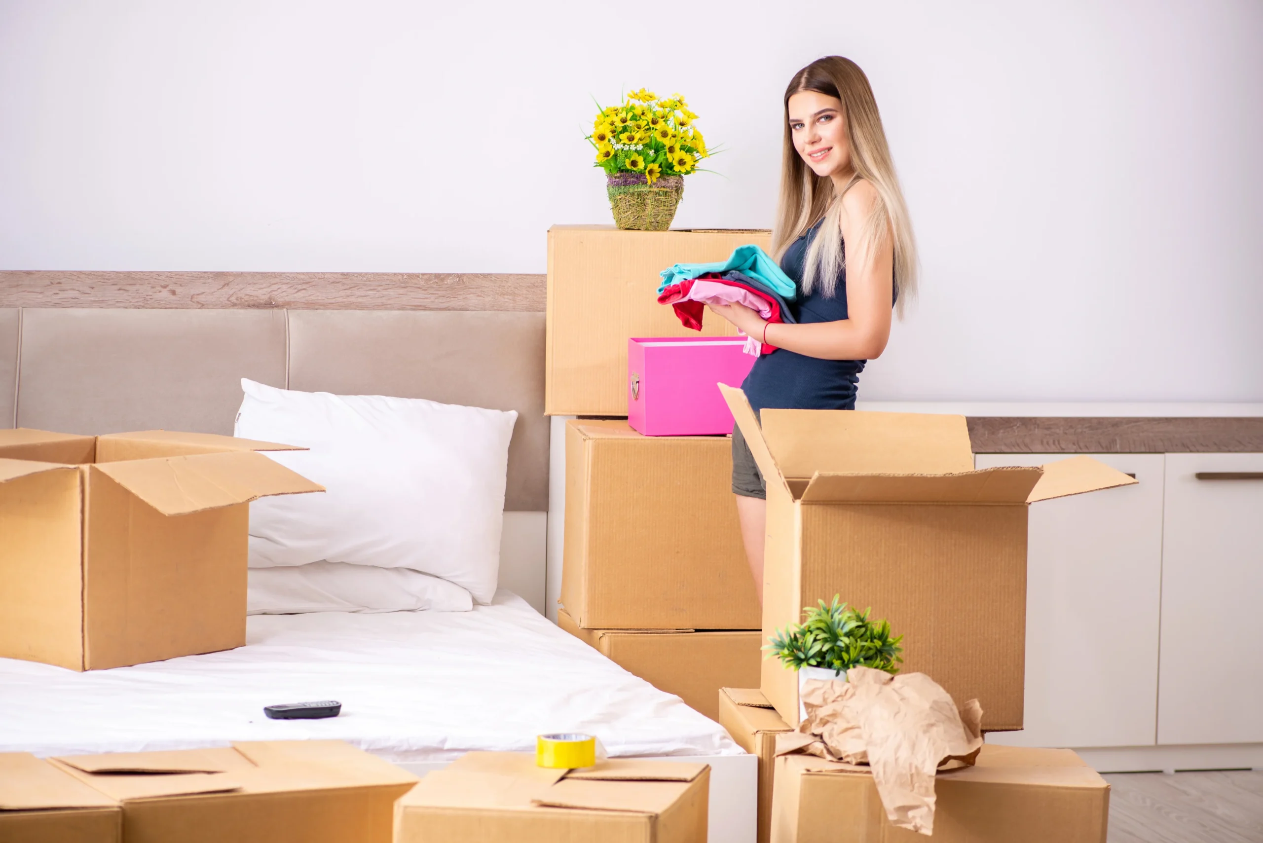 Calm Living Room With Moving Boxes After A Smooth Move, Movers And Packers Perth